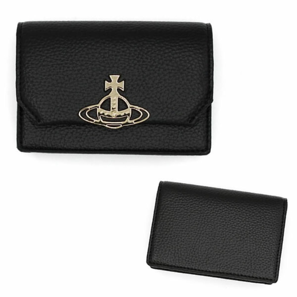 Vivienne Westwood Card Case Black RE VEGAN BUSINESS HOLDER